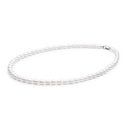 Colier perle naturale albe 50 cm si argint DiAmanti FCW375-M-G (Argint 925‰ 1,3 g.)